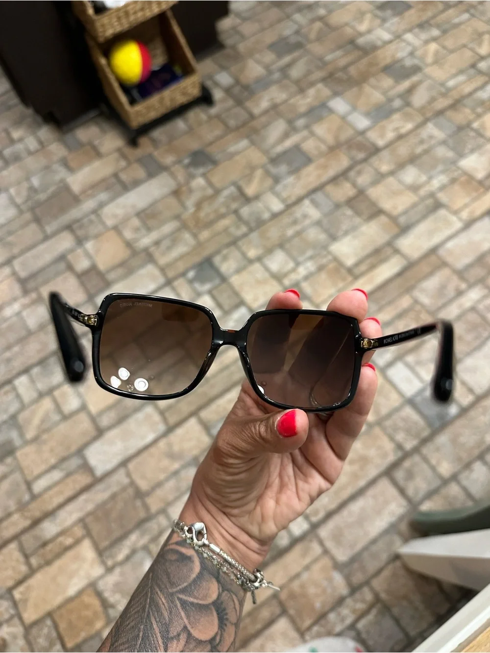 Michael Kors Oversized Square Sunglasses - Black
